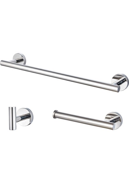3x Paslanmaz Çelik Banyo Donanım Banyo Aksesuarları Havlu Bar Hook (Yurt Dışından)
