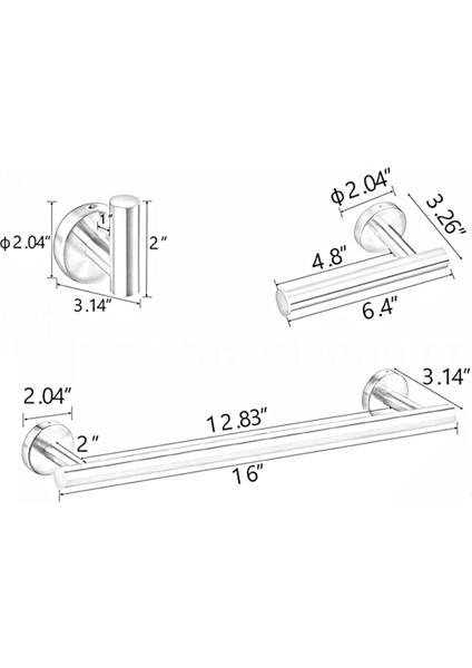 3x Paslanmaz Çelik Banyo Donanım Banyo Aksesuarları Havlu Bar Hook (Yurt Dışından) indirimleri