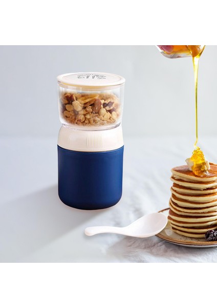 Yoğurt Konteyneri Taşınabilir Kaşık Yalıtımlı Yemek Konteyneri Çorba Çocuk Mavi (Yurt Dışından) fırsatları