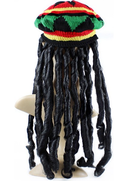 Beanie Hat Kostüm Sahne Performansları Dreadlocks İle Reggae Rasta Hat (Yurt Dışından) fırsatları