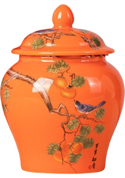 Antik Çin Tarzı Porselen Zencefil Kavanoz Gıda Depolama Kavanozu Çay Tenekesi (Yurt Dışından)