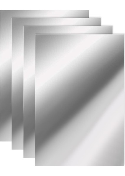 4pcs Esnek Duvar Çıkarmaları Ayna Duvar Dekorasyonu Için Akrilik Ayna Sayfaları 20cmx30cm (Yurt Dışından)