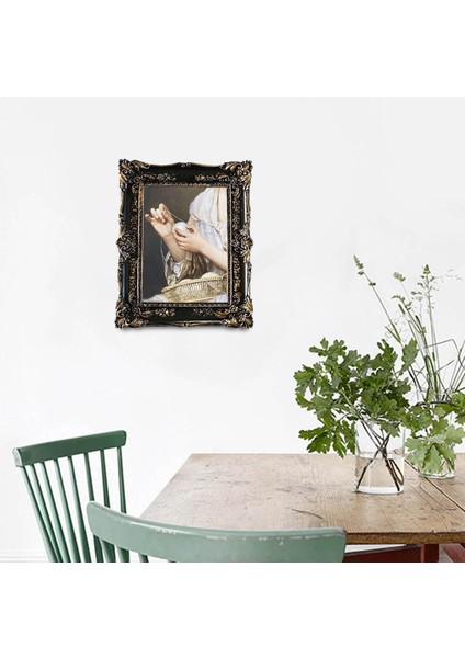 Resim Çerçevesi 5x7 Yağlı Boya Çerçevesi Ekran Çerçevesi Ana Masa Dekorasyonu Siyah (Yurt Dışından) fırsatları