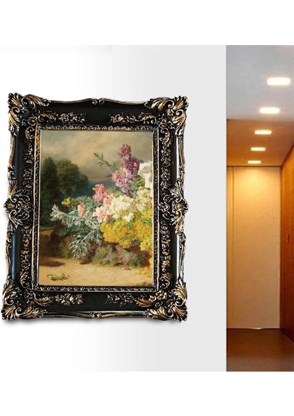 Resim Çerçevesi 5x7 Yağlı Boya Çerçevesi Ekran Çerçevesi Ana Masa Dekorasyonu Siyah (Yurt Dışından) indirimleri