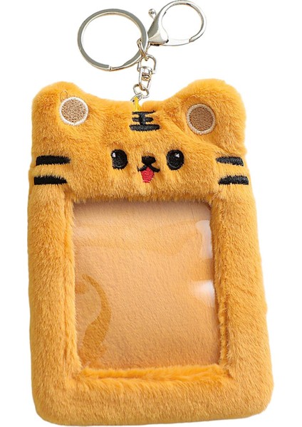 Fotoğraf Kartı Tutucu Kimlik Kartı Tutucu Kapak Sarı Kaplan (Yurt Dışından)