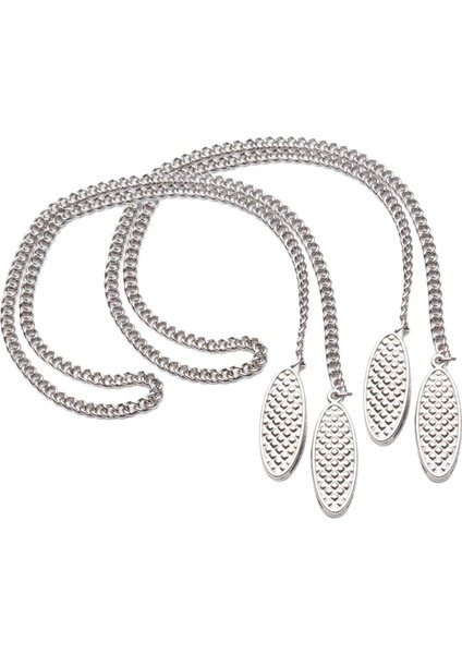 2pcs Peçete Klipsleri Zincirler Önlük Zincirleri Için Pratik Çinko Alaşımı X Uzunluk 48 Cm (Yurt Dışından)