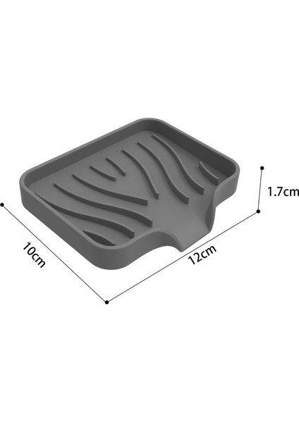 Kendi Kendini Drenaj Sabun Çanağı Drenaj Sabun Kutusu Sabun Tutucu Sabun Tepsisi Gri (Yurt Dışından)