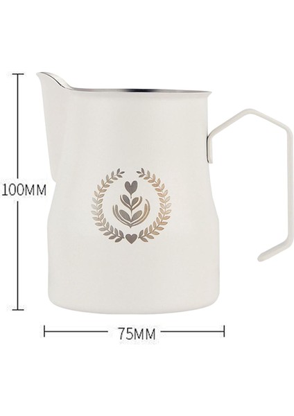 Paslanmaz Çelik Süt Köpüren Sürahi Sürahi Sürahi Sürahi Kabı Yeni Beyaz 350ml A Için (Yurt Dışından) modelleri