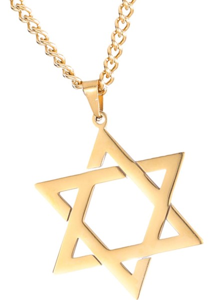 Yahudi Kolye Yıldızı Paslanmaz Çelik Zinciri 23ınç Punk Çiftler Aureate (Yurt Dışından) fiyatları