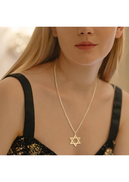 Yahudi Kolye Yıldızı Paslanmaz Çelik Zinciri 23ınç Punk Çiftler Aureate (Yurt Dışından) fırsatları