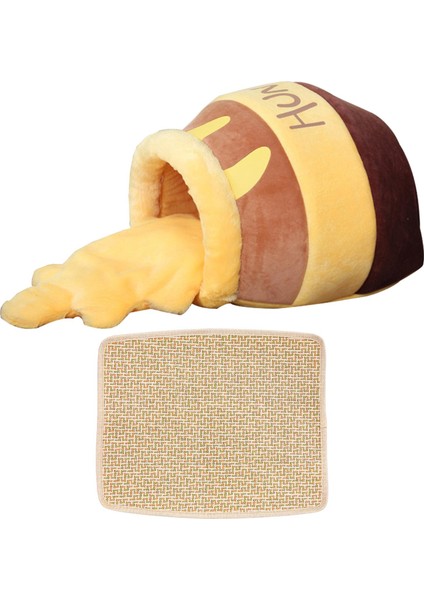 Kedi Yatak Mağarası Çıkarılabilir Yastık Uyku Mağara Yatağı Sıcak Kulübesi Yumuşak Yıkanabilir (Yurt Dışından)