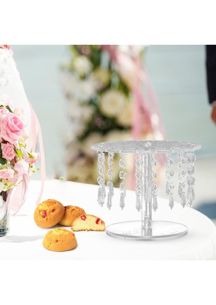 Pasta Stand Snack Tepsisi Kristal Sergilalar Kurabiye Candy Pastry Doğum Günü Için 20cmx15cm (Yurt Dışından)