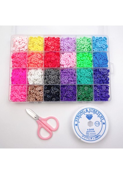 24 Izgaralar 6mm Yumuşak Seramik Parçaları Kutu Seti Dıy, 4800pcs Polimer Kil Boncuklar (Yurt Dışından) fırsatları