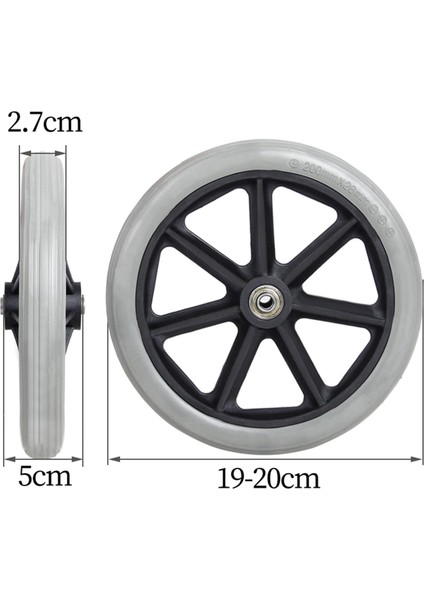 2x Ön Tekerlek 8 Inçlik Yatak Tekerlekli Sandalye Silindirleri Için Gri (Yurt Dışından) fırsatları
