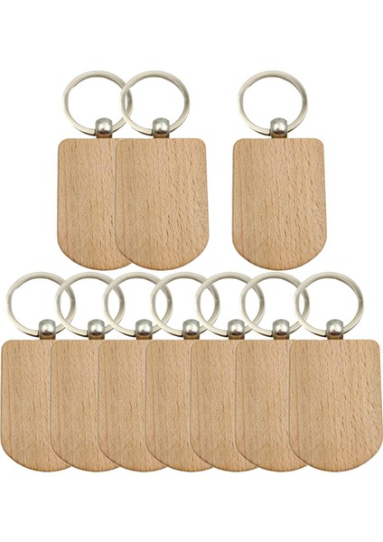 10pcs Zincir Dıy Anahtar Etiketleri Anahtar Halkaları Ahşap Dilimler Bitmemiş Stil C 36x51mm (Yurt Dışından) fiyatları