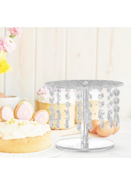 Pasta Stand Snack Tepsisi Kristal Sergilalar Kurabiye Candy Pastry Doğum Günü Için 20cmx15cm (Yurt Dışından)
