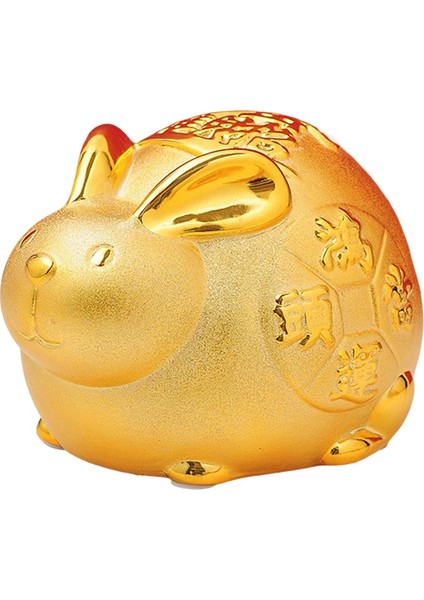 Çin Yeni Yıl Hediyeleri Için Şans Tavşan Piggy Bank Hayvanlı Heykelcik Masa Tabağı 5 Inç (Yurt Dışından)