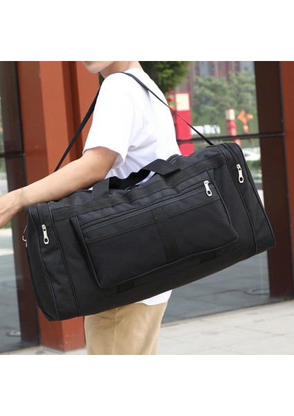 Büyük Kapasiteli Seyahat Duffel Çanta Çanta Su Geçirmez Bagaj Haftalı Çanta Siyah (Yurt Dışından) modelleri