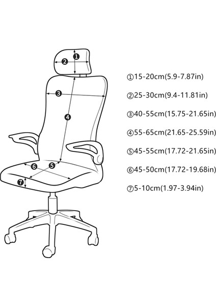 Döner Bilgisayar Masası Sandalyeleri Için Koltuk Başlığı Kapağı İle Ofis Sandalye Kapağı (Yurt Dışından) indirimleri