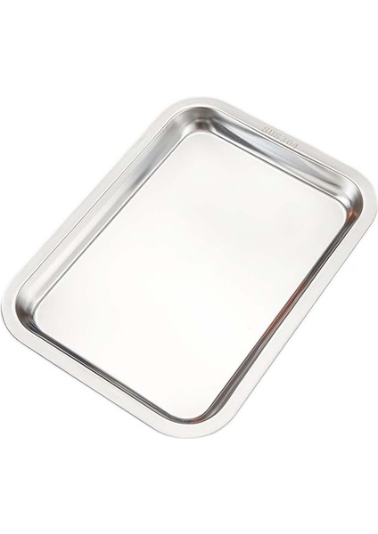 Paslanmaz Çelik Fırın Tepsisi Çerez Tabakası Fırın Tavası Aile Toplanması Için 32cmx22cmx2.5cm (Yurt Dışından)
