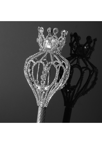 Parti Düğün Güzellik Yarışması Argent Için Rhinestone Scepter Pageant Prensi (Yurt Dışından)