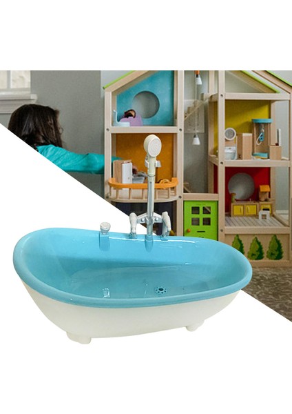 Dollhouse Ahşap Mobilya Aksesuarları Hayat Sahnesi Mavi (Yurt Dışından) fırsatları