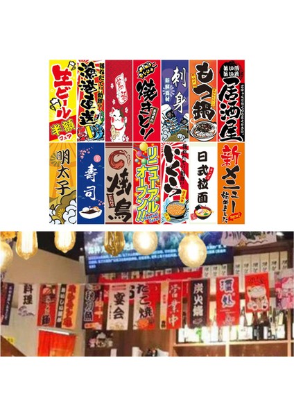 Japon Asılı Bayraklar Banners Suşi Süs Stilleri Için Işareti (Yurt Dışından)