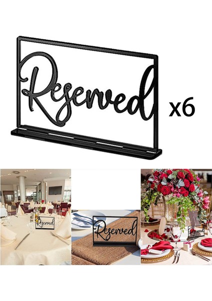 6 Adet Ayrılmış Masa Işaretleri Restoran Için Rezervasyon Sergiliyor (Yurt Dışından) indirimleri