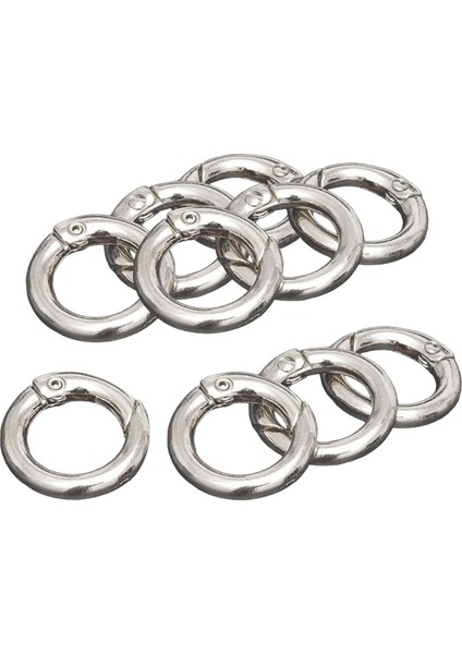 10 Adet Yuvarlak Yay Snap Hooks Anahtar Zincirler Için Yay Karabinası Çanta Argent 20mm (Yurt Dışından) modelleri