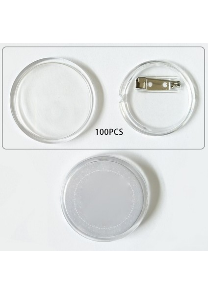 100x Akrilik Tasarımğmesi Pin Dıy Için Dayanıklı Taşınabilir Tur 25mm (Yurt Dışından)