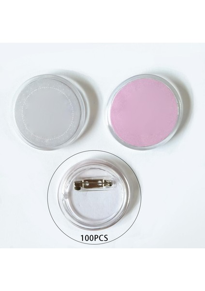 100x Akrilik Tasarımğmesi Pin Dıy Için Dayanıklı Taşınabilir Tur 25mm (Yurt Dışından)