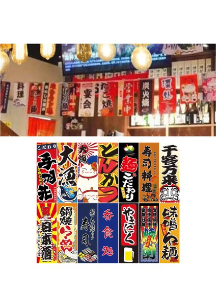 Japon Asılı Bayraklar Banners Suşi Süslemesi Için Işareti (Yurt Dışından)