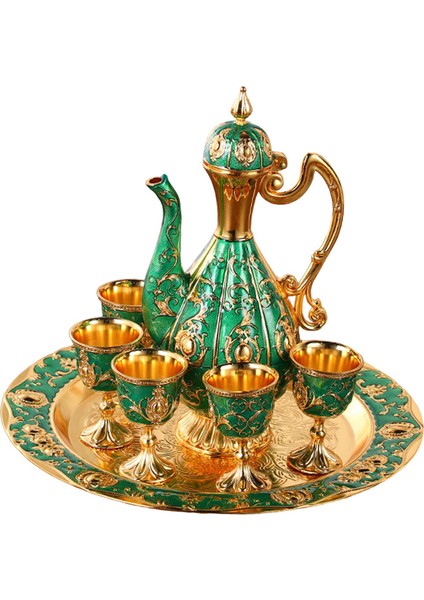 Cafe Bar Dekor Aureate Ve Yeşil Için Çay Kupası Içecek Yazıları İle Türk Kahve Pot Seti Çay Treapot Seti (Yurt Dışından) modelleri