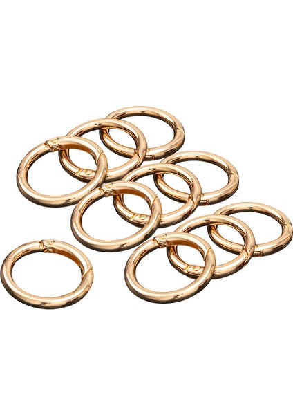 10pcs Yuvarlak Yay Snap Hooks Anahtar Zincirler Için Yay Karabinası Çanta Aureate 33mm (Yurt Dışından)
