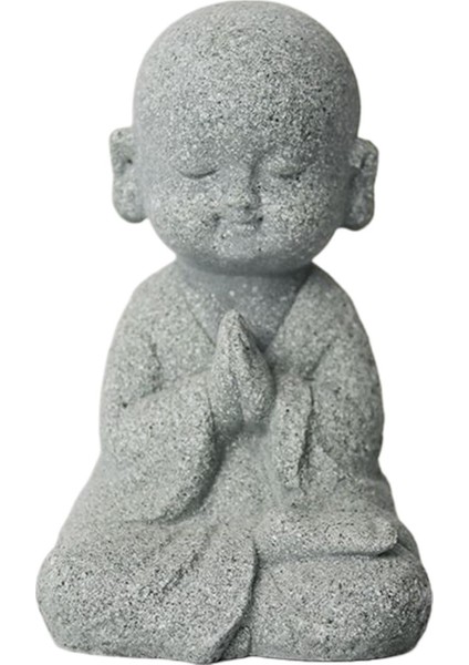 Tiny Buddha Monk Heykeli Figürinler Süsleri Çay Evcil Eller Birlikte (Yurt Dışından)