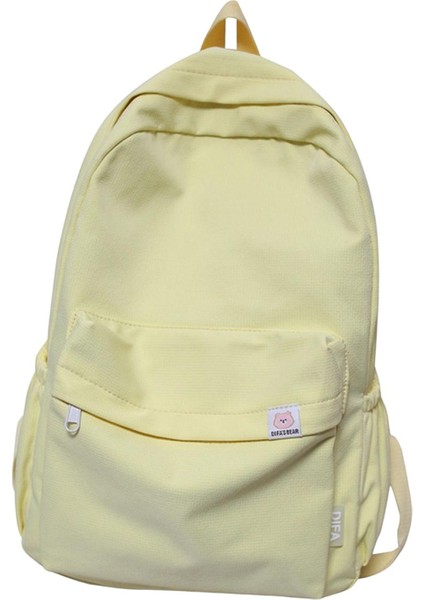 Düz Renkli Sırt Çantası Kamp Için Açık Hava Aktiviteleri Kısa Geziler Sarı (Yurt Dışından) fiyatları