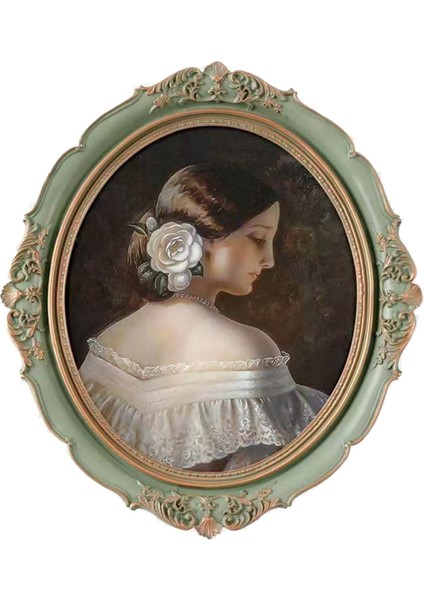 Fotoğraf Çerçevesi Retro Oval Üstü Ve Asılı Fotoğraf Galerisi Sundurması (Yurt Dışından)