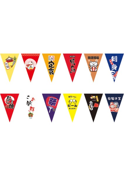 24 Flags Sushi Banner Üçgen Festival Restoranı Suşi M2 20cmx30cm (Yurt Dışından)