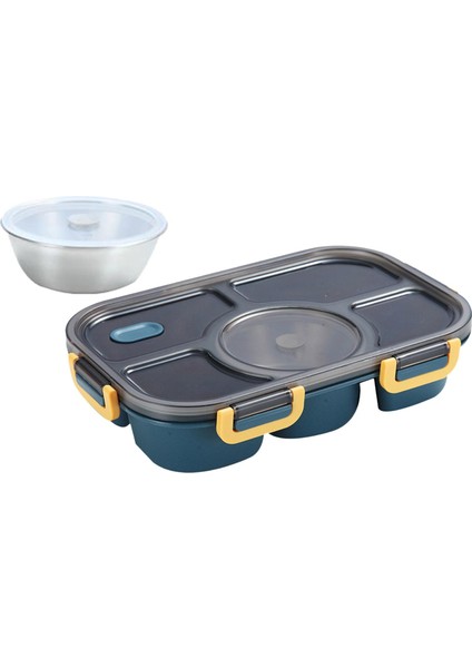 Taşınabilir Öğle Yemeği Kutusu Bento Kutusu Kase İle Mavi Yürüyüş Kampı Için Çok Fonksiyonlu (Yurt Dışından) indirimleri