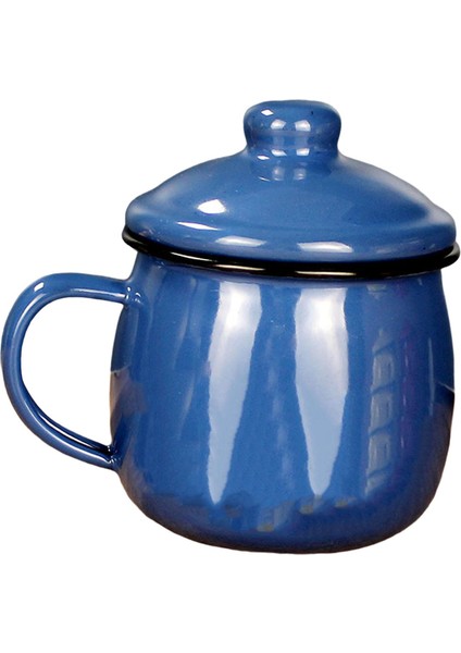 El Yapımı Emaye Kupa Kamp Restoran Yemek Odası Ofis Mavi Için Kupa Emayeware (Yurt Dışından) modelleri