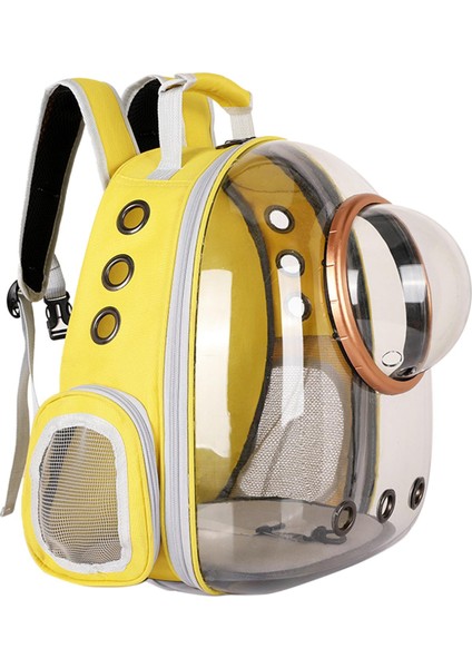 Pet Yavru Taşıyıcı Açık Kapsül Sırt Çantası Yürüyüşü Taşıma Çantası Sarı (Yurt Dışından) fiyatları