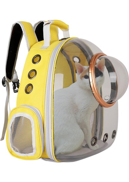 Pet Yavru Taşıyıcı Açık Kapsül Sırt Çantası Yürüyüşü Taşıma Çantası Sarı (Yurt Dışından) fırsatları