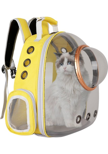Pet Yavru Taşıyıcı Açık Kapsül Sırt Çantası Yürüyüşü Taşıma Çantası Sarı (Yurt Dışından) indirimleri