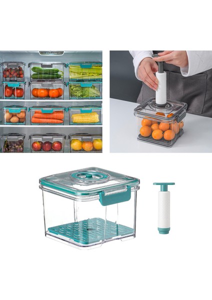 Gıda Depolama Şeffaf Pet Organizasyonu Lid Vakum Konteyneri Hava Işlemi.5l (Yurt Dışından)