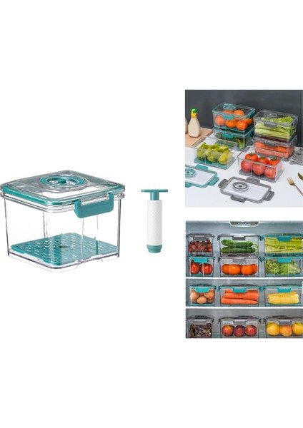 Gıda Depolama Şeffaf Pet Organizasyonu Lid Vakum Konteyneri Hava Işlemi.5l (Yurt Dışından)