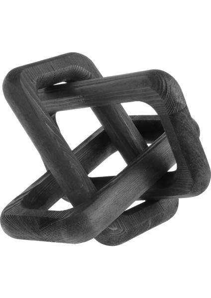 Ahşap Zincir Bağlantı Dekor Rustik Ahşap Düğüm Için Yatak Odası Sehpa Dekorasyon Siyah (Yurt Dışından)