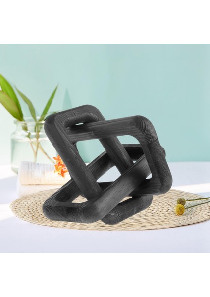 Ahşap Zincir Bağlantı Dekor Rustik Ahşap Düğüm Için Yatak Odası Sehpa Dekorasyon Siyah (Yurt Dışından) modelleri