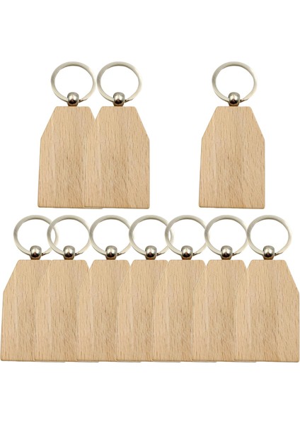 10pcs Zinciri Dıy Anahtar Etiketleri Anahtar Halkalar Ahşap Dilimler Bitmemiş Stil F 38x61mm (Yurt Dışından) modelleri