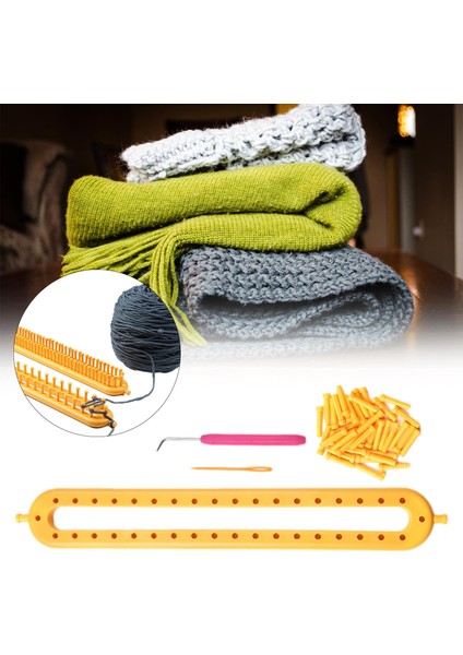 Örme Tezgah Seti Dıy Makinesi Ayarlanabilir Peg Eşarp Socling Şapkası Stili B Için El Yapımı (Yurt Dışından) indirimleri