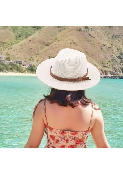 Geniş Şapka Panama Hip Şapkaları Tatil Açık Beyaz 2 (Yurt Dışından) fırsatları